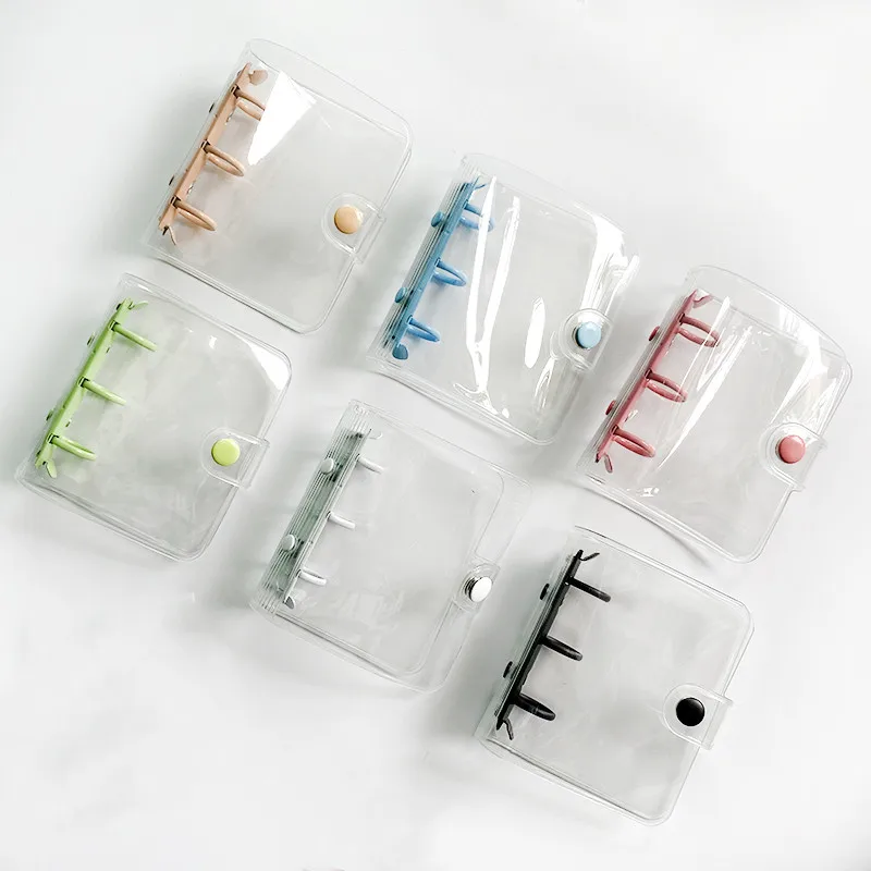 Mini PVC 3 Holes Loose Leaf Binder Note Cover PortableTransparent Notebook Cover Stationery
Mini PVC 3 Holes Loose Leaf Binder Note Cover PortableTransparent Notebook Cover Stationery