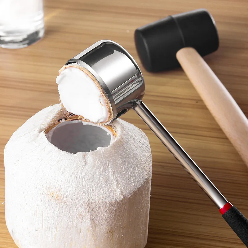 Coconut Opener Tool Set Food Grade 304 Stainless Steel Opener Coconut Meat Tool Easy To Use Durable Wooden Handle Rubber Hammer
Coconut Opener Tool Set Food Grade 304 Stainless Steel Opener Coconut Meat Tool Easy To Use Durable Wooden Handle Rubber Hammer