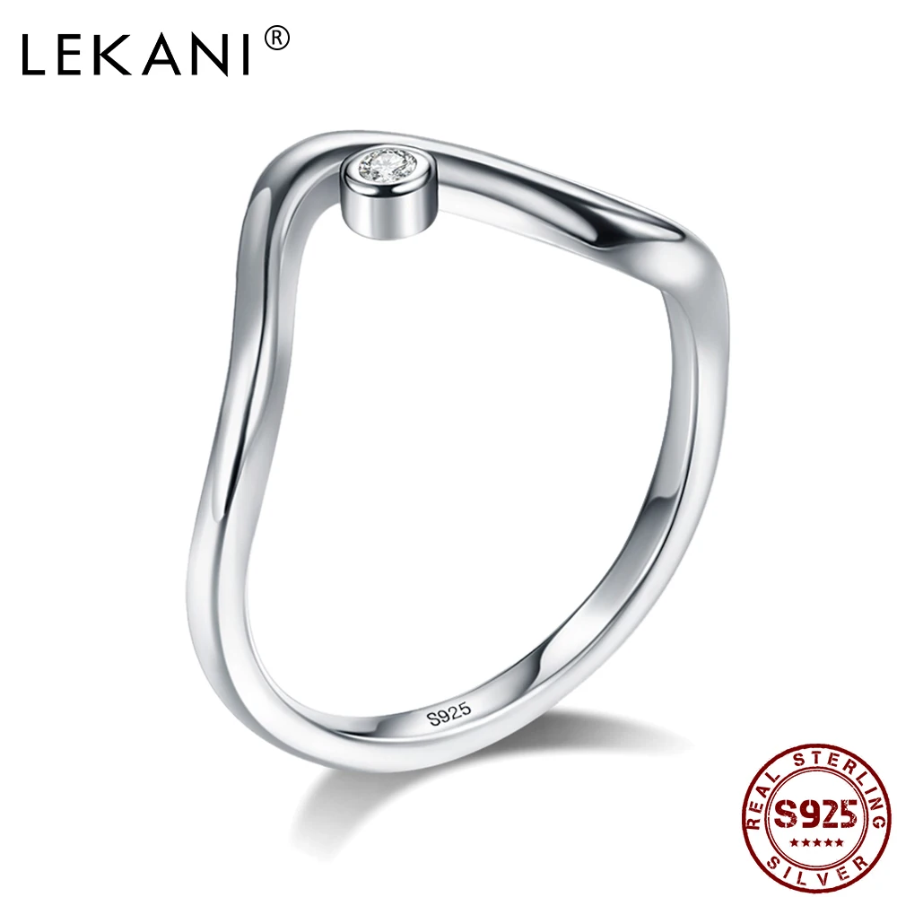 LEKANI 925 Sterling Silver Rings For Women 5A Clear Cubic Zirconia Water Drop Simple Ring Anniversary Fine Jewelry Free Shipping
LEKANI 925 Sterling Silver Rings For Women 5A Clear Cubic Zirconia Water Drop Simple Ring Anniversary Fine Jewelry Free Shipping