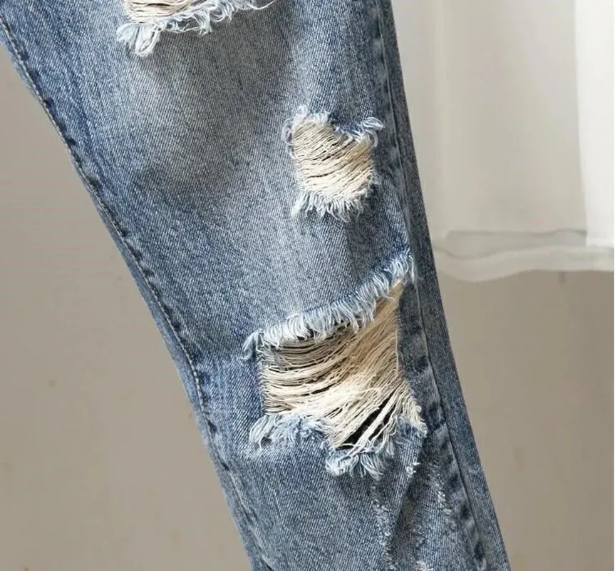 Summer Ripped Boyfriend Jeans For Women Fashion Loose Vintage High Waist Washed Jeans Large Size Jeans L-4XL
Summer Ripped Boyfriend Jeans For Women Fashion Loose Vintage High Waist Washed Jeans Large Size Jeans L-4XL
