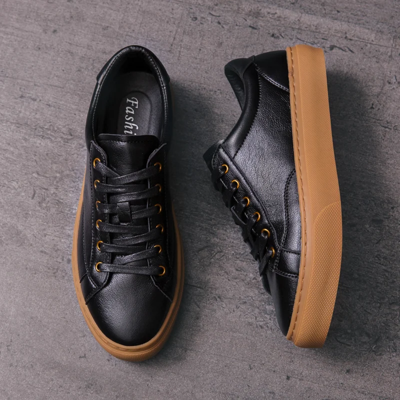 Men Shoes Fashion Casual Leather Loafers Breathable Sneakers Man Lace Up Comfortable Black Sneakers Leisure Walk Outdoor Flats
Men Shoes Fashion Casual Leather Loafers Breathable Sneakers Man Lace Up Comfortable Black Sneakers Leisure Walk Outdoor Flats