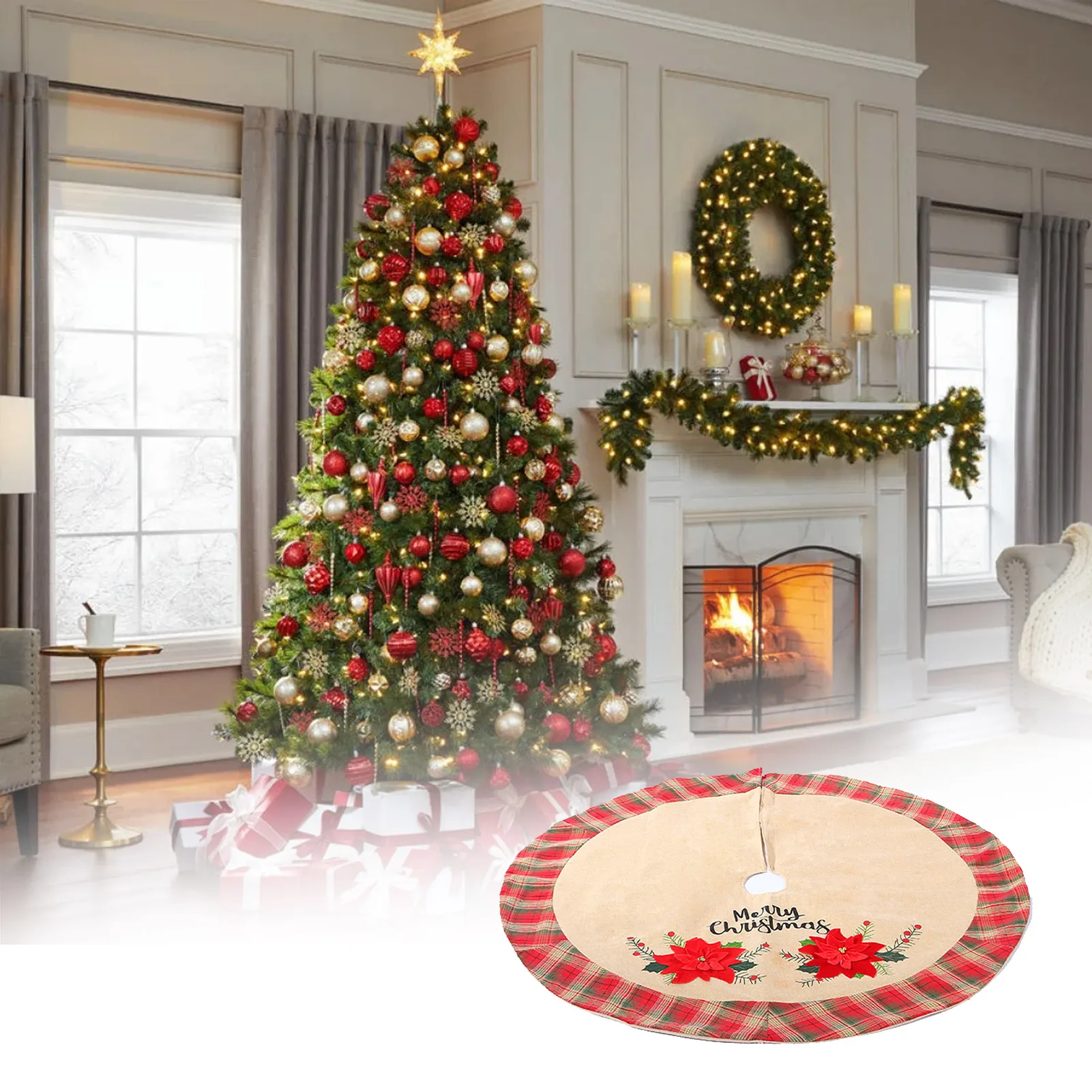 Christmas Tree Skirt Flower Old Man Holiday Tree Skirt Merry Christmas Tree Decorations Ornament New Year Navidad Home Decor
Christmas Tree Skirt Flower Old Man Holiday Tree Skirt Merry Christmas Tree Decorations Ornament New Year Navidad Home Decor