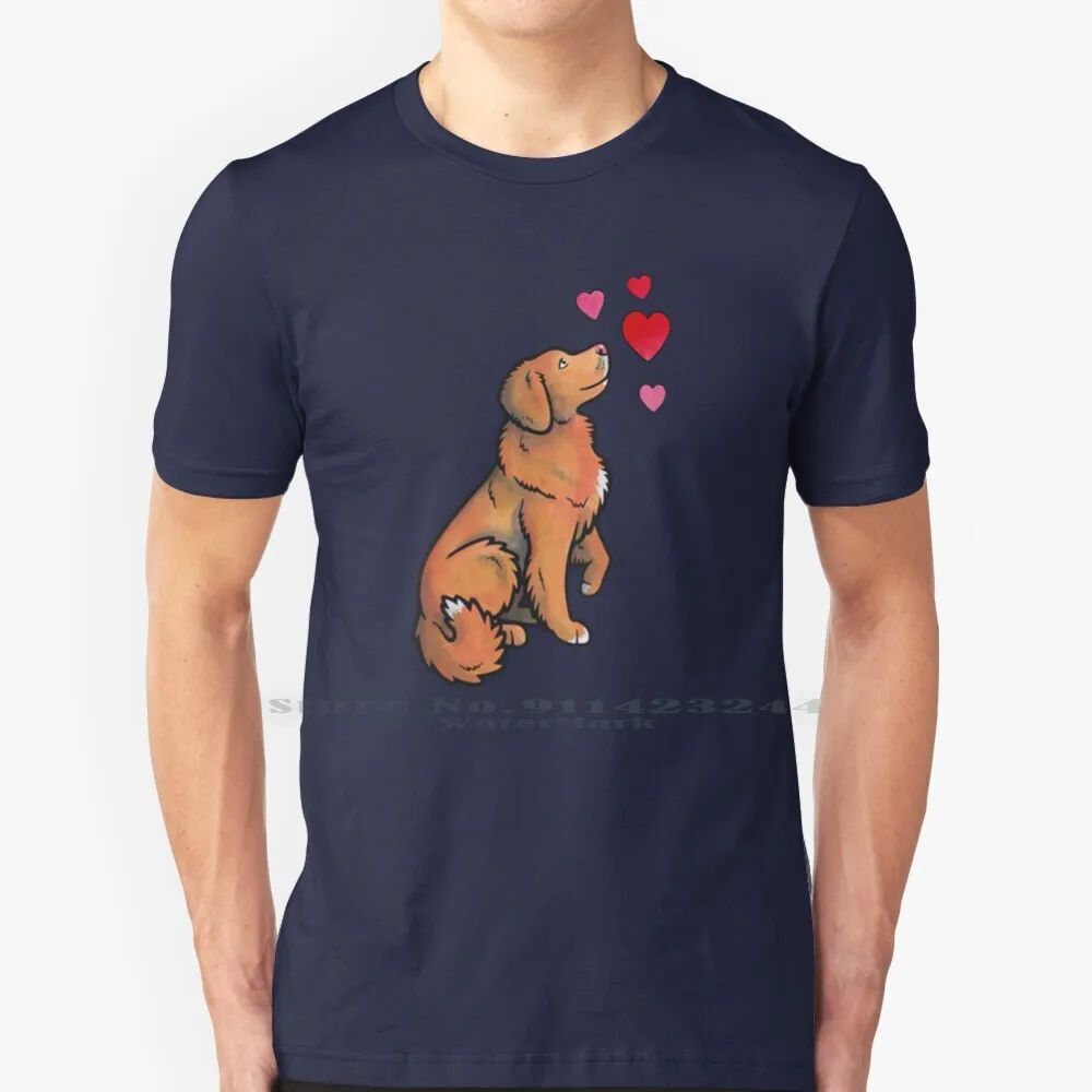 

Toller Love T Shirt Cotton 6XL Tollers Nova Scotia Duck Tolling Retriever Retrievers Nsdtr Spaniel Dogs Dog Cartoon Toller Love
