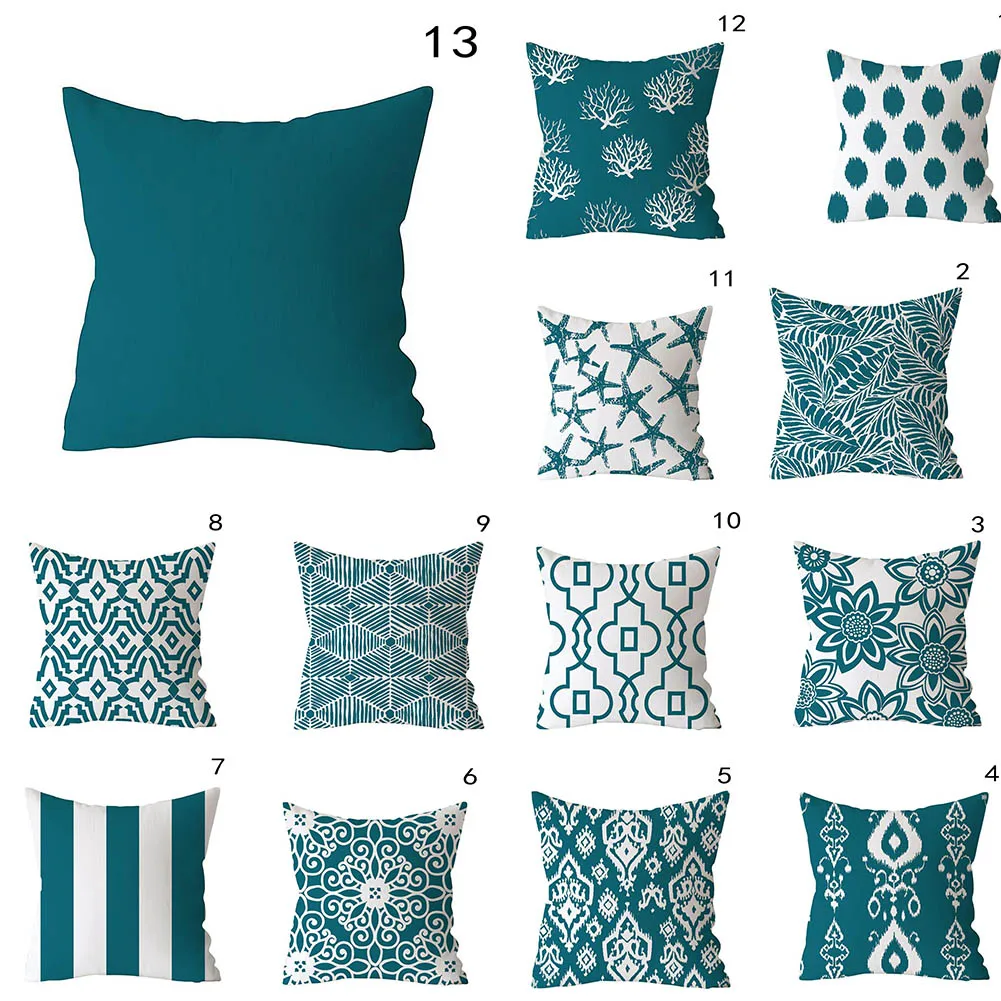 

Синяя наволочка для подушки, богемный геометрический чехол для подушки, Наволочки для дивана, дивана, гостиной, автомобиля, украшение для до...