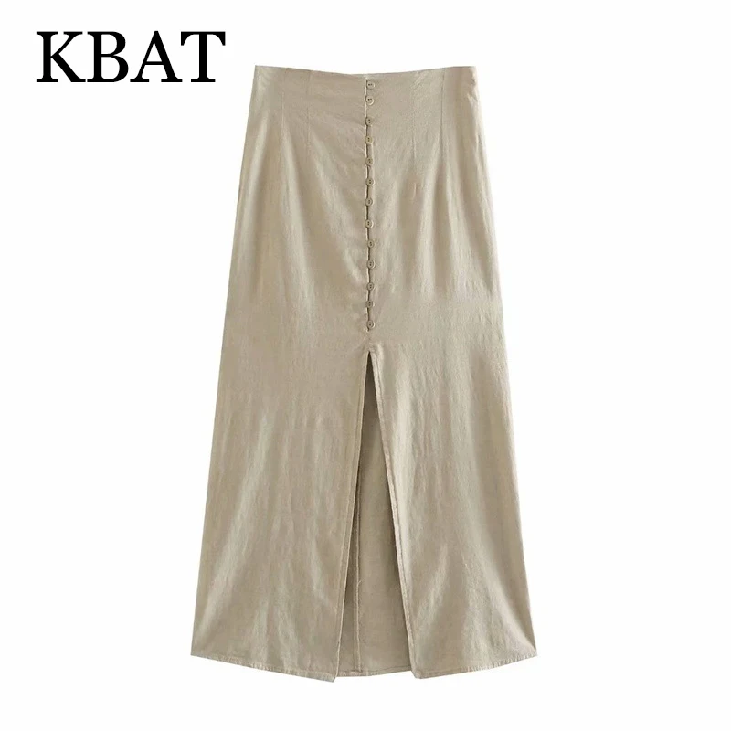 KBAT 2021 Women Elegant High-Waisted Chic Zipper Front Split Woman Skirt Women Summer Y2k Cotton Linen Pure Midi Skirts
KBAT 2021 Women Elegant High-Waisted Chic Zipper Front Split Woman Skirt Women Summer Y2k Cotton Linen Pure Midi Skirts