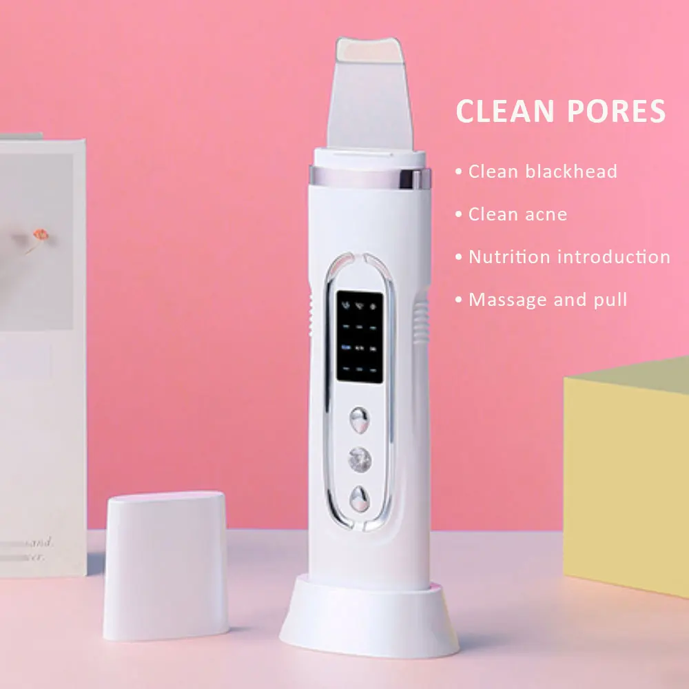 Ultrasonic Skin Scrubber Deep Clean Massager for Face EMS Vibration Face Spatula Blackhead Remover Shovel Clean Facial Lifting
Ultrasonic Skin Scrubber Deep Clean Massager for Face EMS Vibration Face Spatula Blackhead Remover Shovel Clean Facial Lifting