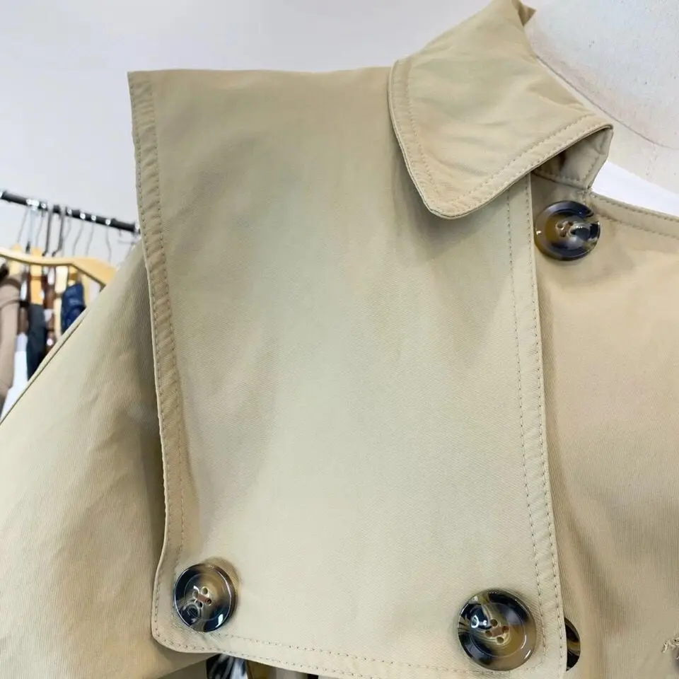 Mid-length trench coat Harajuku preppy Style double-breasted loose polo collar Japanese style coat Korean vintage women's coat
Mid-length trench coat Harajuku preppy Style double-breasted loose polo collar Japanese style coat Korean vintage women's coat