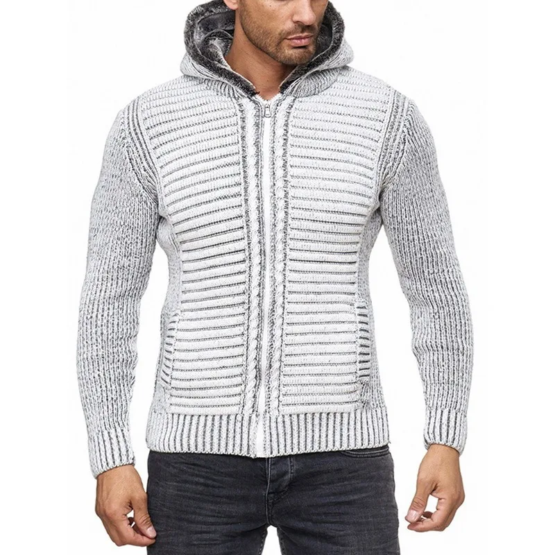 Autumn Male Casual Slim Fit hooded Jumper winter Men Fashion Cardigan Sweater Men's Warm Knitting Sweaters Clothes sweaters 2021
Autumn Male Casual Slim Fit hooded Jumper winter Men Fashion Cardigan Sweater Men's Warm Knitting Sweaters Clothes sweaters 2021