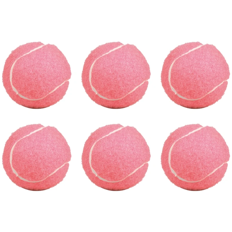 ELOS-6Pcs Pack Pink Tennis Balls Wear-Resistant Elastic Training Balls 66mm Ladies Beginners Practice Tennis Ball for Club
ELOS-6Pcs Pack Pink Tennis Balls Wear-Resistant Elastic Training Balls 66mm Ladies Beginners Practice Tennis Ball for Club