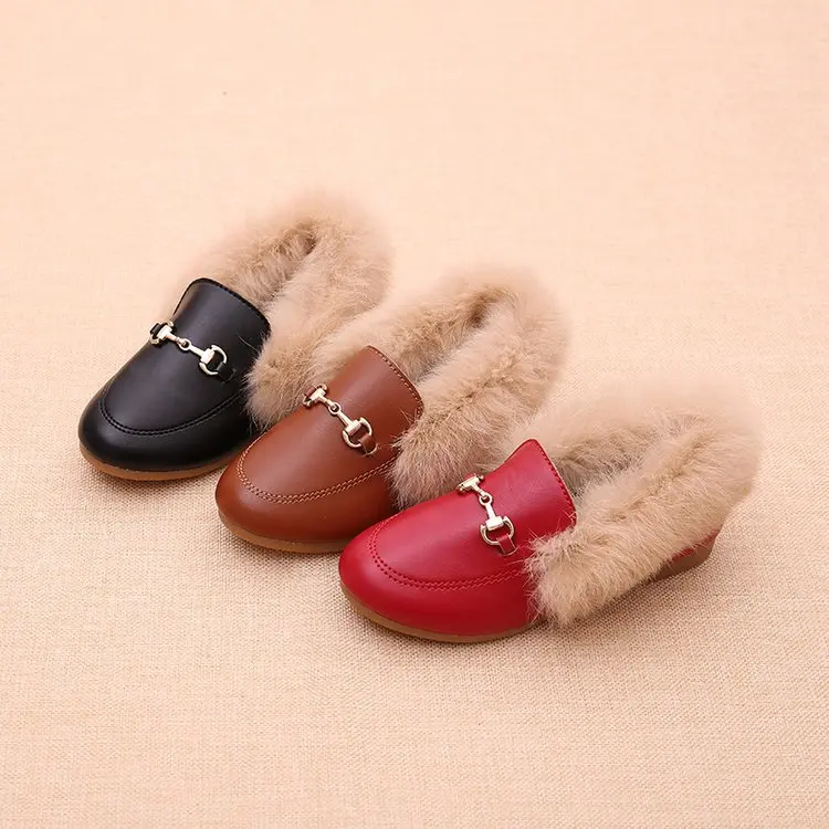 Kids Shoes Winter Warm Boys Girls Fashion Shoe Black Red Fur Flat Slip On Non-slip Kids Shoes Quality Leather New Hot Shoes
Kids Shoes Winter Warm Boys Girls Fashion Shoe Black Red Fur Flat Slip On Non-slip Kids Shoes Quality Leather New Hot Shoes