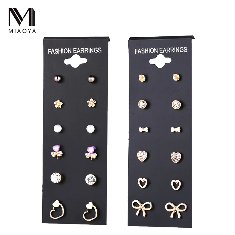 Fashion 6 Pairs Of Plate Geometric Versatile Simple Earrings For Women Heart Bowknot Mixed Ear Stud Jewelry Female Girl Gift
Fashion 6 Pairs Of Plate Geometric Versatile Simple Earrings For Women Heart Bowknot Mixed Ear Stud Jewelry Female Girl Gift