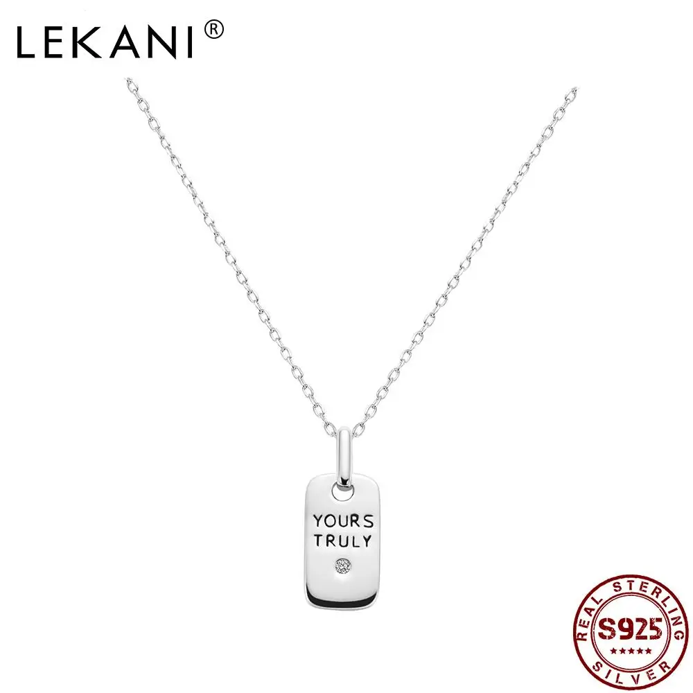LEKANI Chokers Necklaces For Women S925 Sterling Silver Simple Tag Letter Customize Pendant Necklaces Fine Jewelry New Arrival
LEKANI Chokers Necklaces For Women S925 Sterling Silver Simple Tag Letter Customize Pendant Necklaces Fine Jewelry New Arrival