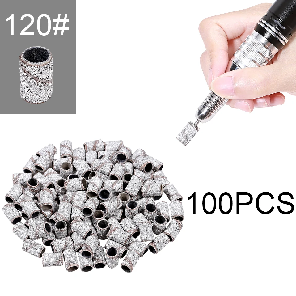 100PCS 120# Sanding Bands Electric Nail Drill Machine Tools Grinding Medium Sand Ring Drill Bits Accessory For Manicure Set Kit
100PCS 120# Sanding Bands Electric Nail Drill Machine Tools Grinding Medium Sand Ring Drill Bits Accessory For Manicure Set Kit