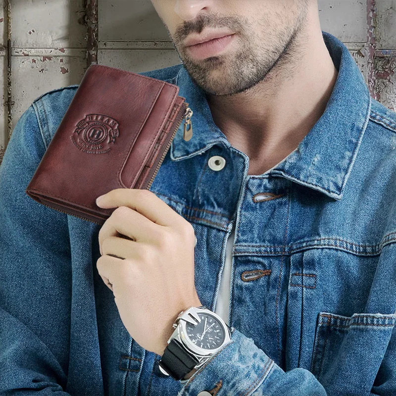 Hiram crazy horse leather vintage small wallet men short zipper male coin purses rfid retro card holder wallet for men carteiras
Hiram crazy horse leather vintage small wallet men short zipper male coin purses rfid retro card holder wallet for men carteiras