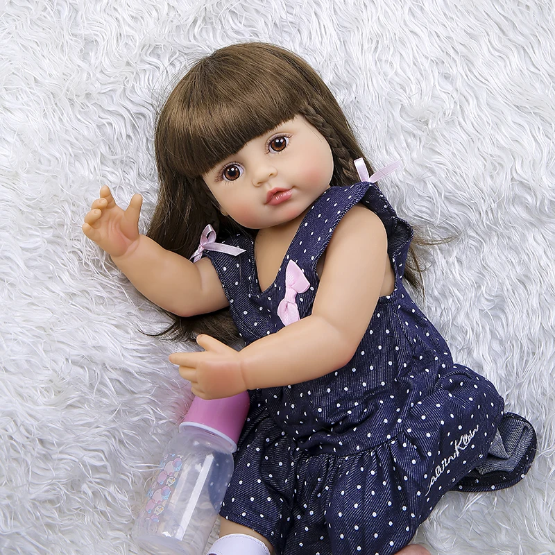 55 см силиконовая кукла для новорожденных близнецов Реалистичная Анатомически