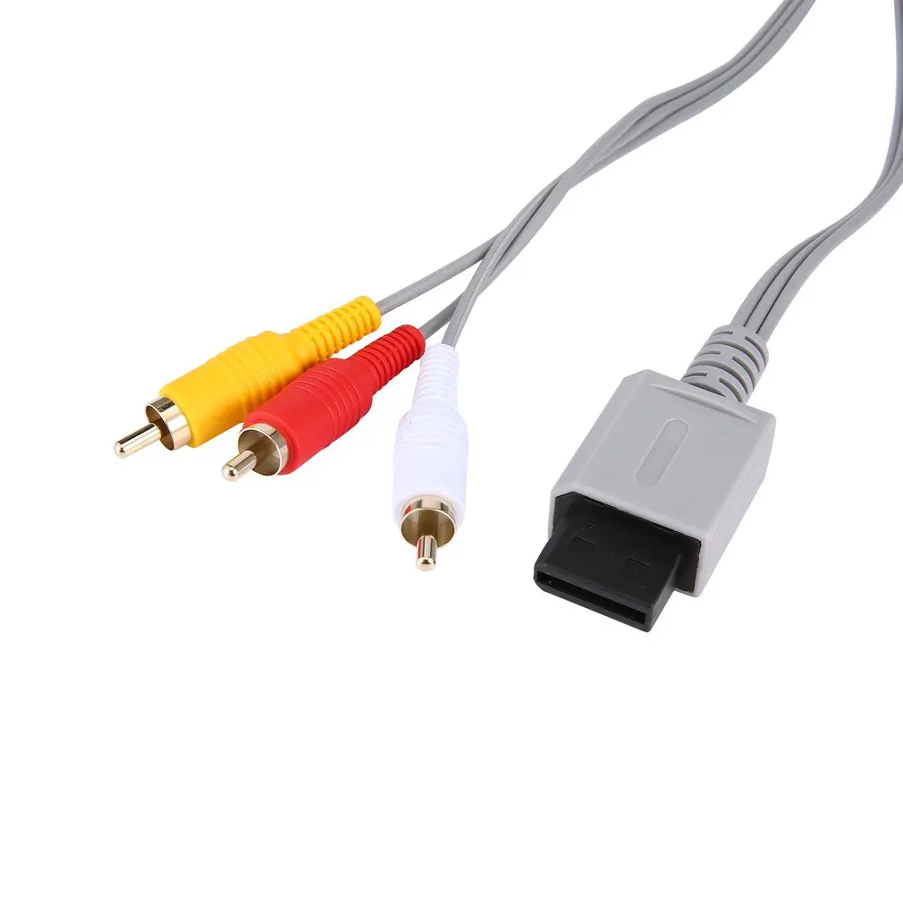 1 8 метров позолоченный Аудио Видео AV композитный 3 RCA кабель для nintendo wii |