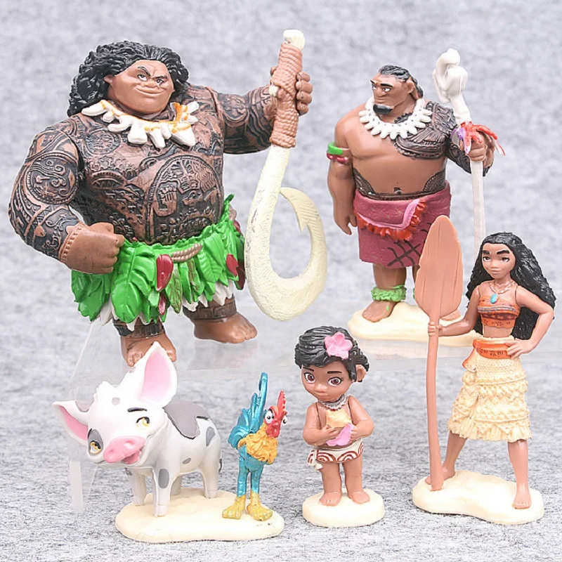 6pcs Cartoon Moana Princess Legend Vaiana Maui Chief Tecorui Tala Heihei Pua Action Figure Kids Children Toys Birthday Gift
6pcs Cartoon Moana Princess Legend Vaiana Maui Chief Tecorui Tala Heihei Pua Action Figure Kids Children Toys Birthday Gift