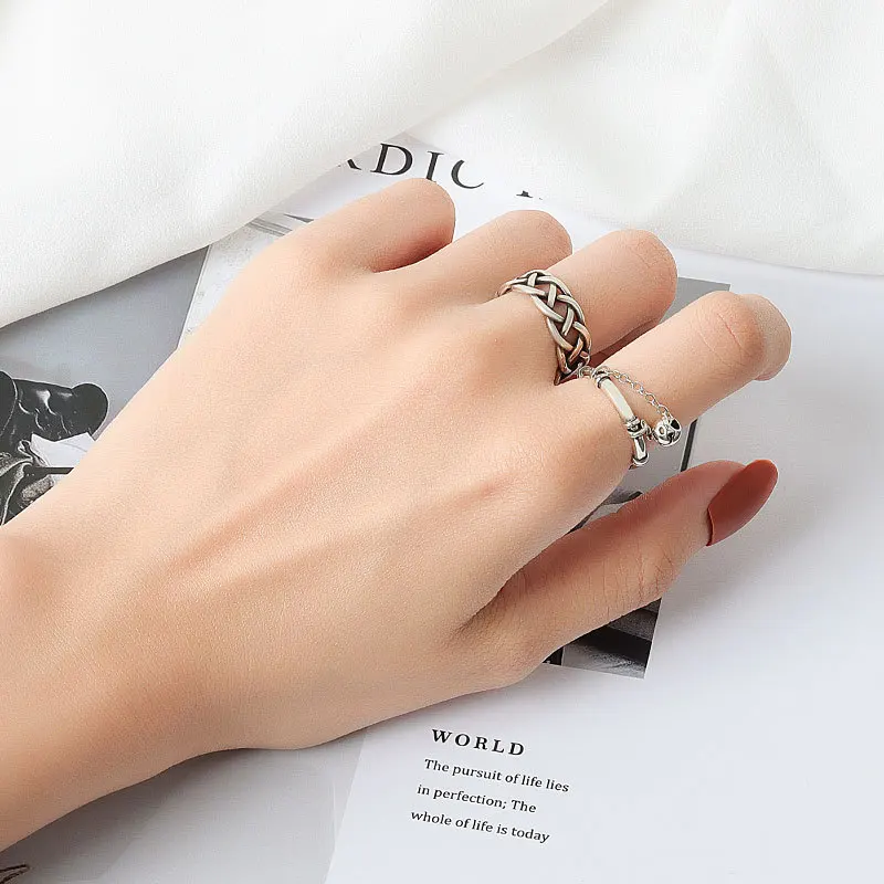 925 Sterling Silver Vintage Creative Weave Tassel Round Ball Geometric Ring for Women Party Jewelry Accessories jz226
925 Sterling Silver Vintage Creative Weave Tassel Round Ball Geometric Ring for Women Party Jewelry Accessories jz226