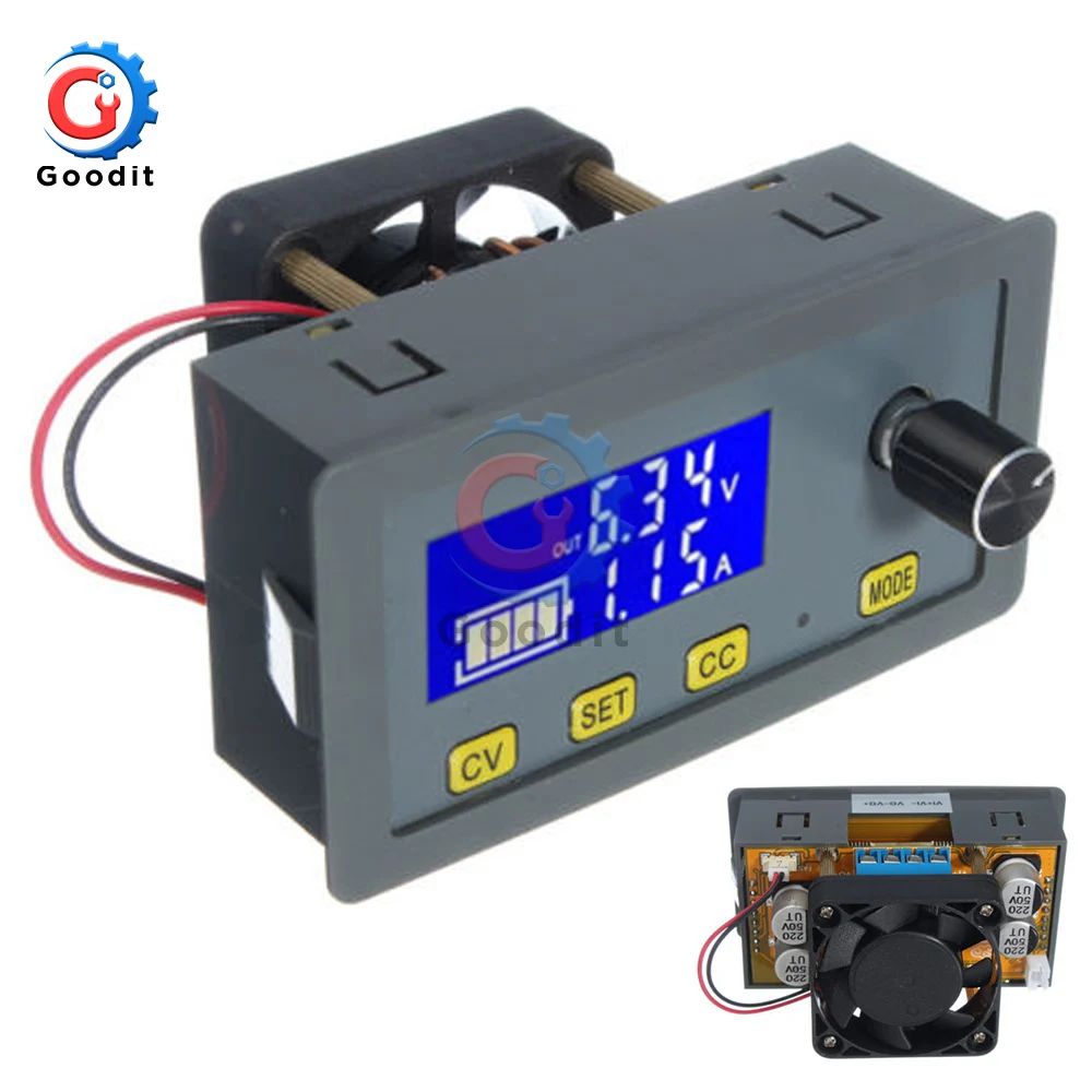 5A lcd цифровой Step понижающий 160 Вт регулируемый регулятор напряжения 6 В 32 до 0 dc