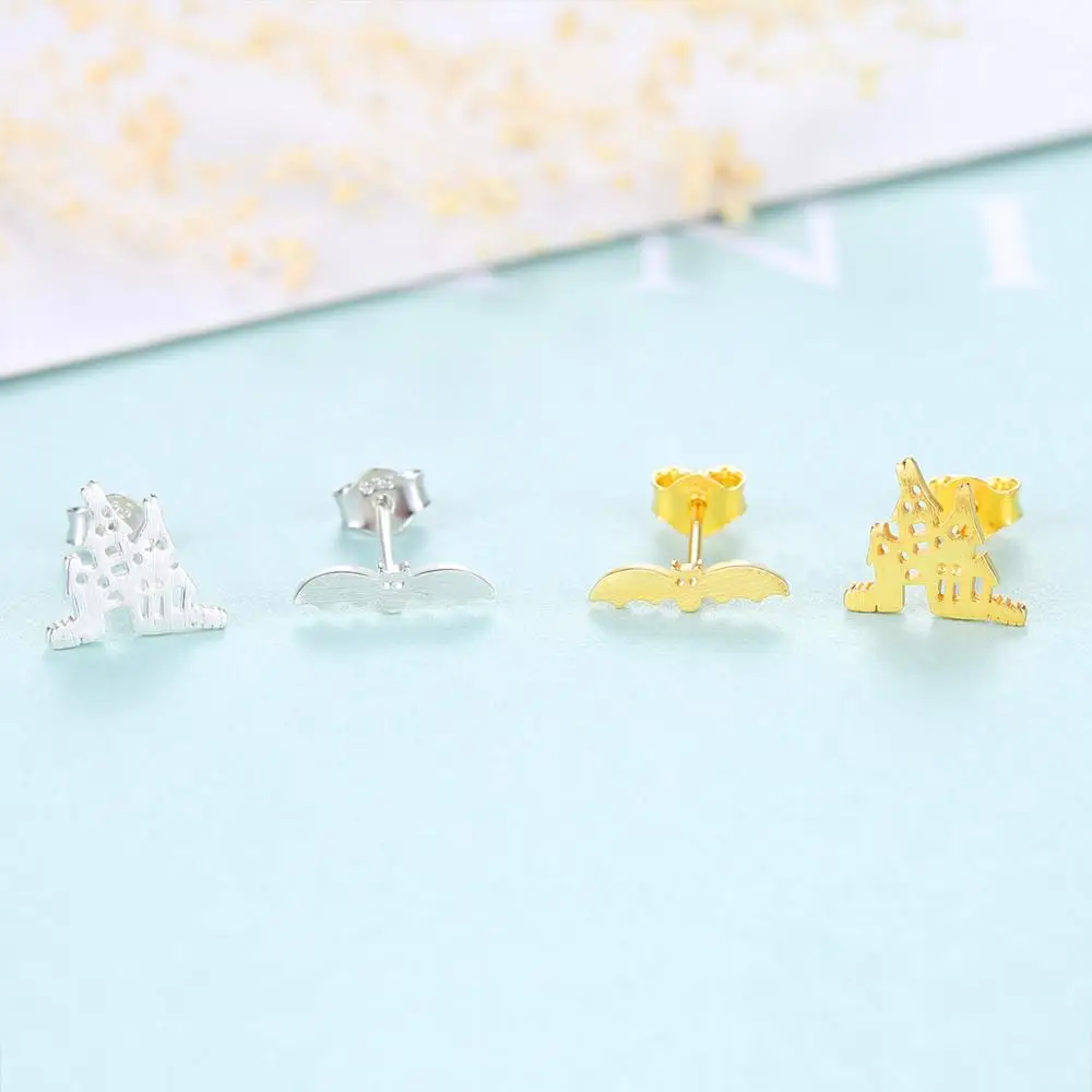 SANYU 925 Sterling Silver Bats & Castle Stud Earrings for Women Fairytale Cartoon Girls Earrings Gifts 18K Plated Fine Jewelry
SANYU 925 Sterling Silver Bats & Castle Stud Earrings for Women Fairytale Cartoon Girls Earrings Gifts 18K Plated Fine Jewelry