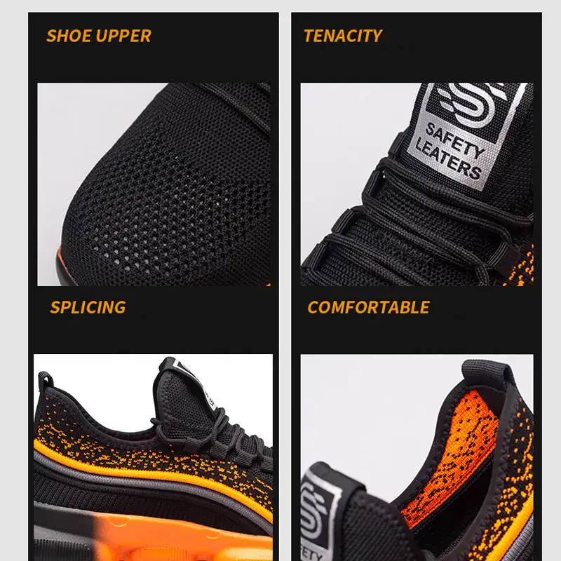 AtreGo Men Safety Shoes Boots Steel Toe Shoes Anti-Smashing Anti-puncture Construction Work Safety Boot Breathable Safety Shoes
AtreGo Men Safety Shoes Boots Steel Toe Shoes Anti-Smashing Anti-puncture Construction Work Safety Boot Breathable Safety Shoes