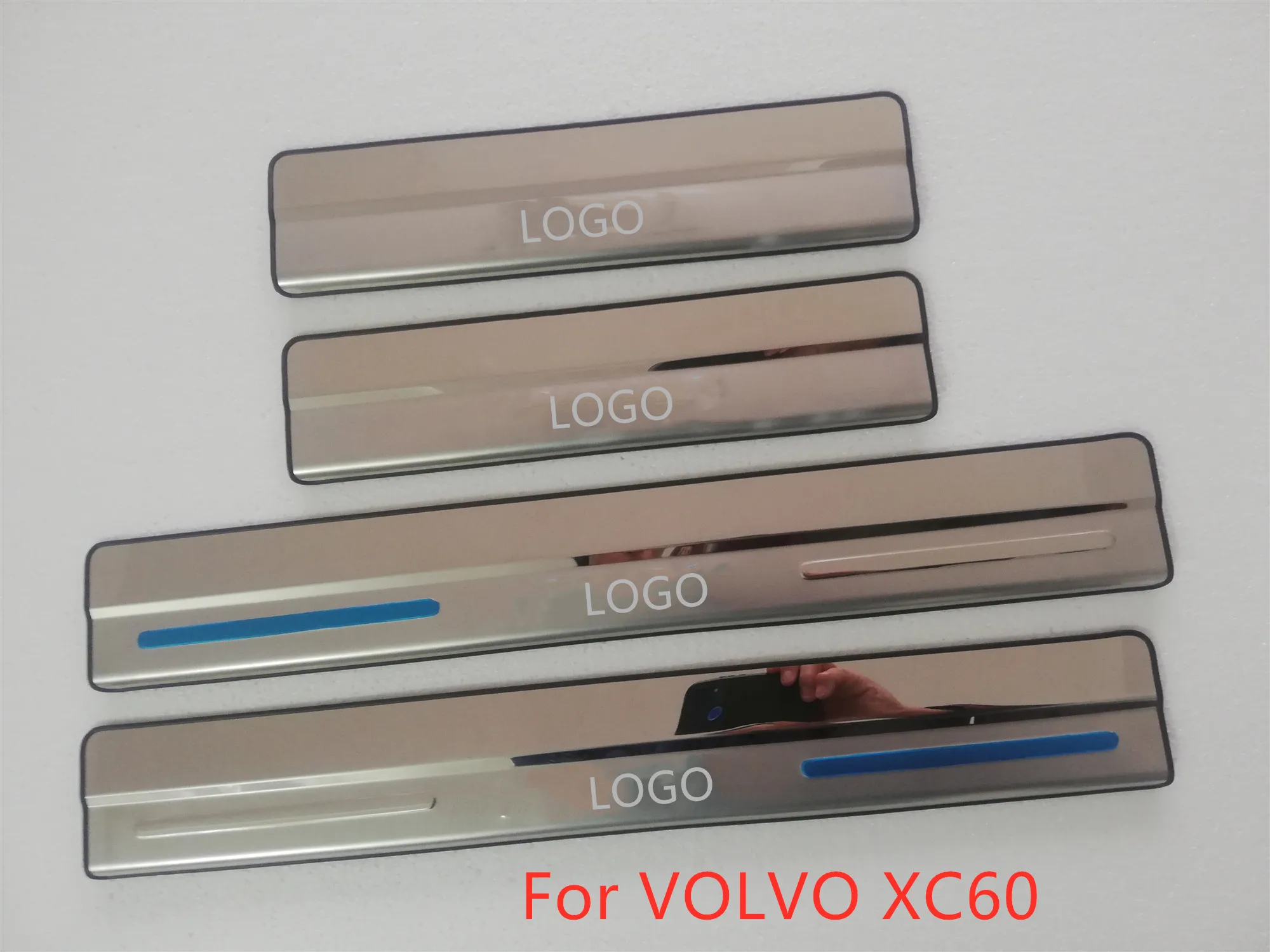 for Volvo XC60 2008-2017 Automobile Stainless Steel Mirror Scuff Plate Door Sill Strip Welcome Pedal Car Styling Stickers | Автомобили и