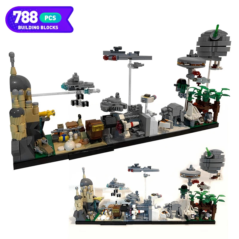 Space Wars Movie Series City Skyline Castle Architecture Millennium Spaceship Destroyer Flying Model Building Blocks Bricks Toy
Space Wars Movie Series City Skyline Castle Architecture Millennium Spaceship Destroyer Flying Model Building Blocks Bricks Toy