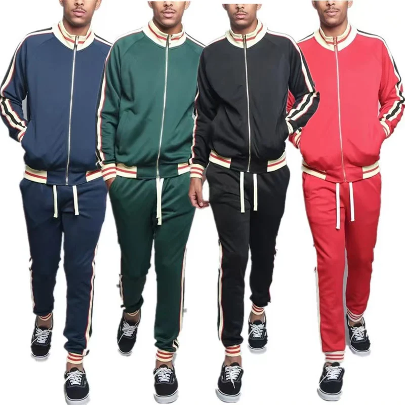 2021 European and American new autumn and winter men's casual sports suit solid color long-sleeved two-piece suit
2021 European and American new autumn and winter men's casual sports suit solid color long-sleeved two-piece suit