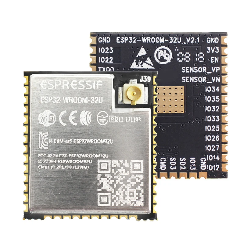 ESP32-WROOM-32U Wi-Fi + BT + BLE ESP32 модуль IPEX антенный разъем 32 МБ 4 Мб флэш-памяти
ESP32-WROOM-32U Wi-Fi + BT + BLE ESP32 модуль IPEX антенный разъем 32 МБ 4 Мб флэш-памяти