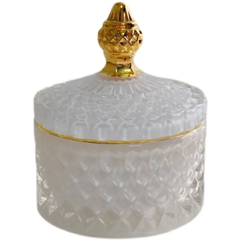 Cute Small Jar Glass Jars and Lids Gilded Relief Cover Decorative Storage Tank Dressing Table Cosmetic Jewelry Box Aroma Can
Cute Small Jar Glass Jars and Lids Gilded Relief Cover Decorative Storage Tank Dressing Table Cosmetic Jewelry Box Aroma Can