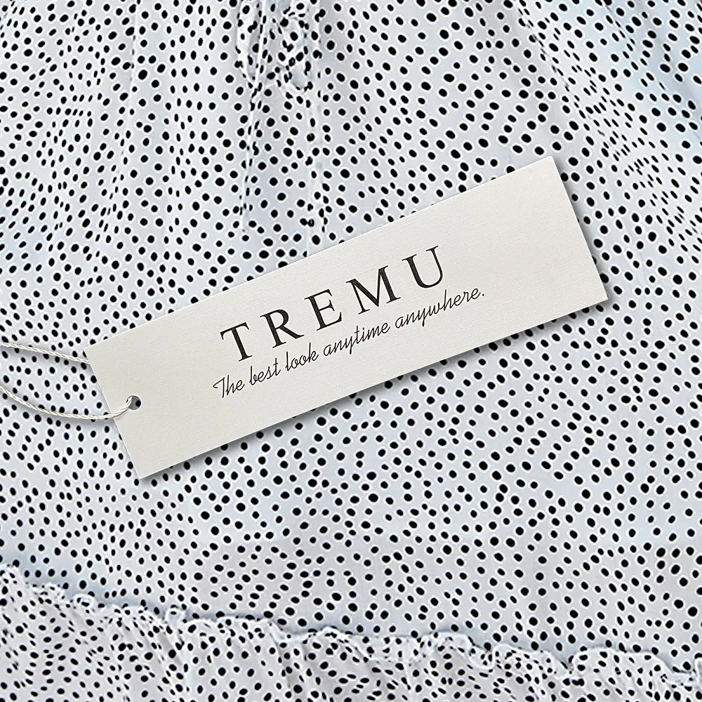 Tremu White V-Neck Slip Dress Women's Summer Spaghetti Strap Dot Vintage Dresses Camisole robe ete 2021
Tremu White V-Neck Slip Dress Women's Summer Spaghetti Strap Dot Vintage Dresses Camisole robe ete 2021