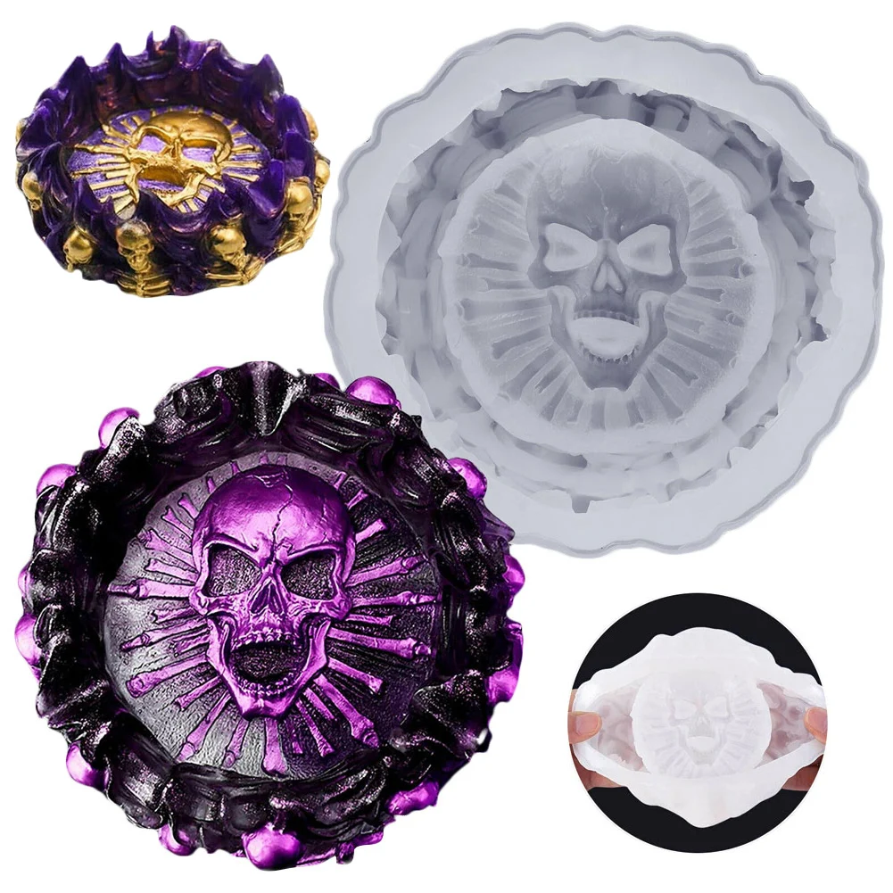 Silicone Mold DIY Ashtray Mold Epoxy Resin Skull Ashtray Casting Creative Mold Skull Pattern Promotion High Quality Assurance
Silicone Mold DIY Ashtray Mold Epoxy Resin Skull Ashtray Casting Creative Mold Skull Pattern Promotion High Quality Assurance