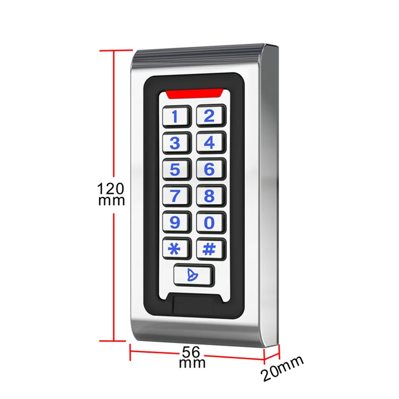 Смарт-замок дверной с Wi-Fi RFID-картой и металлической клавиатурой | Безопасность