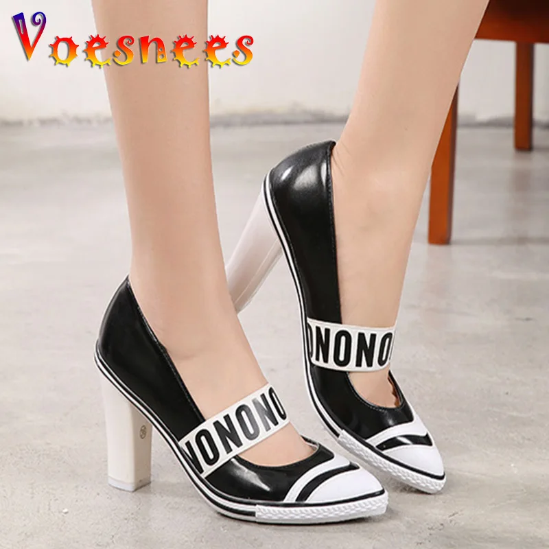 Denim Casual Heel Shoes Woman New Version Spring Autumn Fashion Single Shoes Letters Elastic Band Pointed 8CM Lazy Person Pumps
Denim Casual Heel Shoes Woman New Version Spring Autumn Fashion Single Shoes Letters Elastic Band Pointed 8CM Lazy Person Pumps
