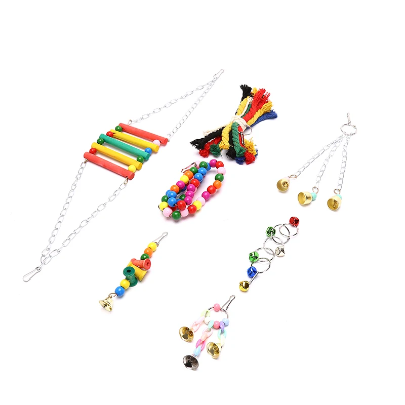 7pc Bird Cage Toys Parrots Chewable Swing Hanging Bridge Wooden Beads Ball Bell
7pc Bird Cage Toys Parrots Chewable Swing Hanging Bridge Wooden Beads Ball Bell