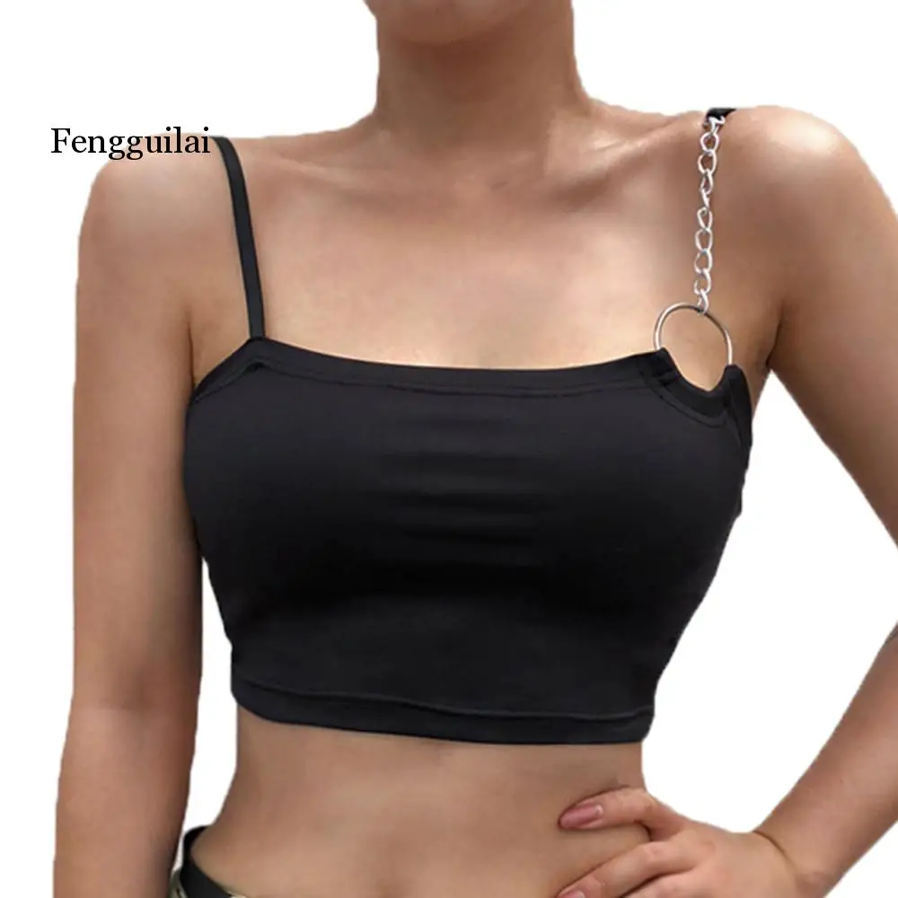 Sexy Fashion Womens Off Shoulder Metal Ring Solid Vest Tank Tops top cropped feminina
Sexy Fashion Womens Off Shoulder Metal Ring Solid Vest Tank Tops top cropped feminina