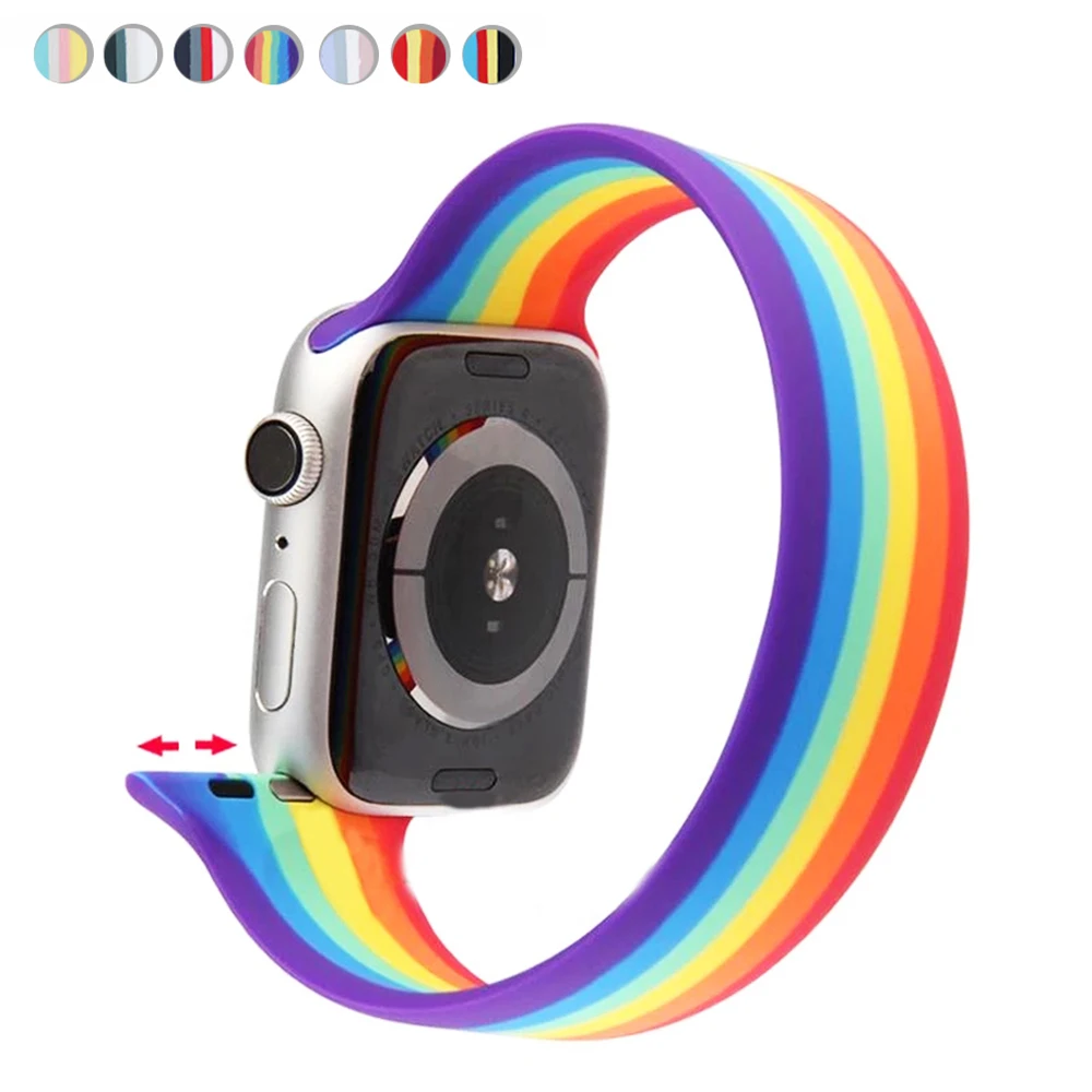 Ремешок Эластичный Силиконовый для Apple Watch Band Series 5/4/3/SE/6 44 мм 40 мм, мягкий браслет для iWatch Band 38 мм 42 мм
Ремешок Эластичный Силиконовый для Apple Watch Band Series 5/4/3/SE/6 44 мм 40 мм, мягкий браслет для iWatch Band 38 мм 42 мм