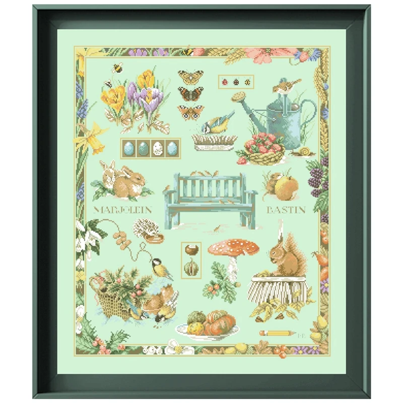 Набор для вышивки крестиком Four seasons, фруктовый узор, дизайн, 18 карат, 14 карат, 11 карат светильник-зеленый холст, вышивка крестиком «сделай сам... 
Набор для вышивки крестиком Four seasons, фруктовый узор, дизайн, 18 карат, 14 карат, 11 карат светильник-зеленый холст, вышивка крестиком «сделай сам...