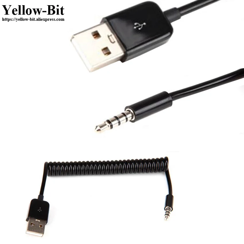 3 5 мм Штекерный AUX аудио разъем к USB 2 0 кабель переходник для зарядки шнура| |