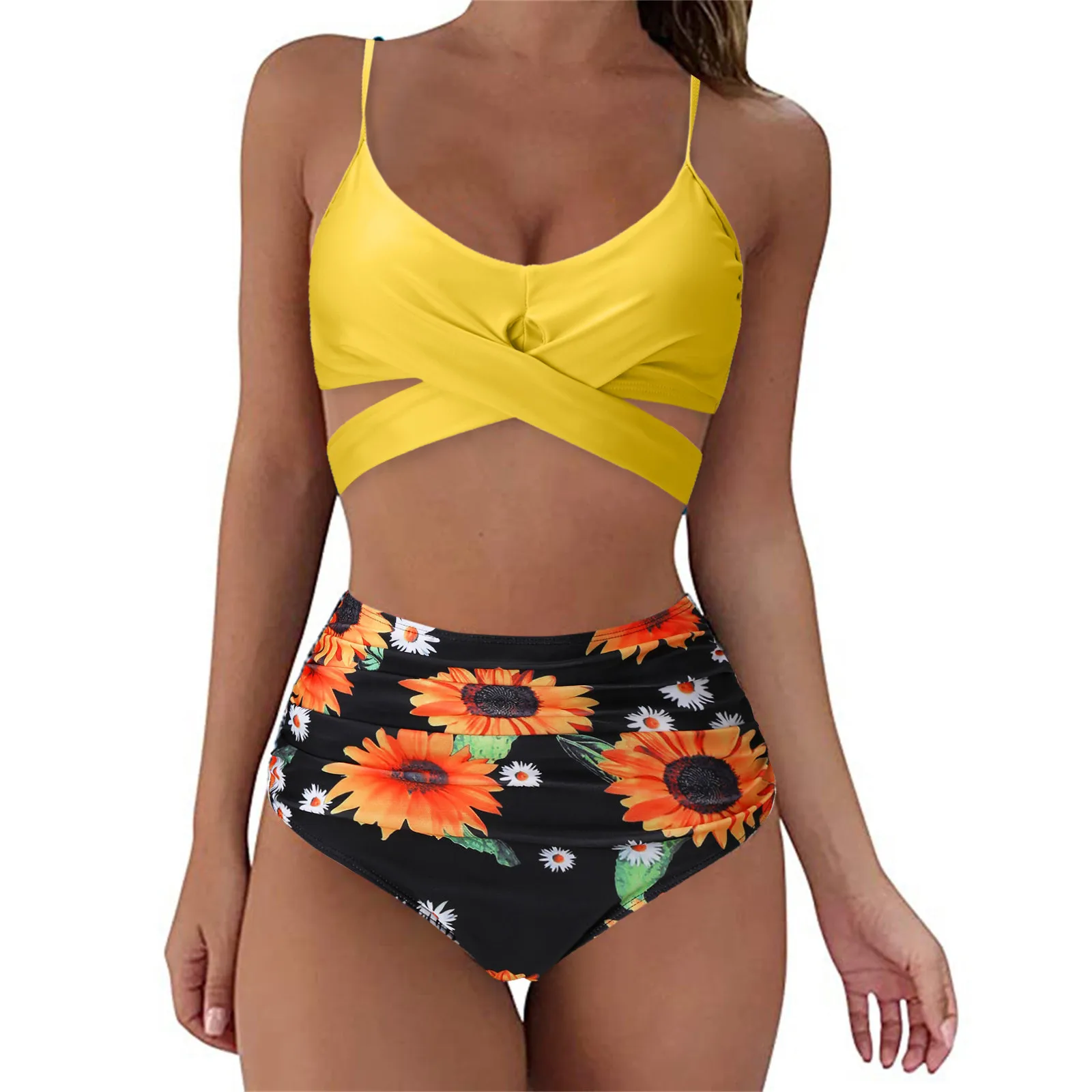 Женский винтажный купальник в стиле ретро, комплект бикини с завышенной талией и бандажным поясом спереди, купальный костюм, летняя пляжная...
Женский винтажный купальник в стиле ретро, комплект бикини с завышенной талией и бандажным поясом спереди, купальный костюм, летняя пляжная...