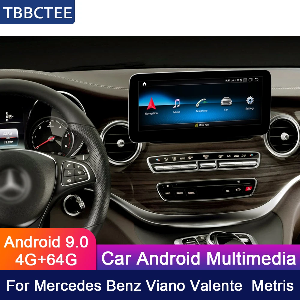 10 25 дюймовый 4 + 64G Android дисплей для Mercedes Benz MB Viano Valente Metris 2014 ~ 2019 NTG автомобильное