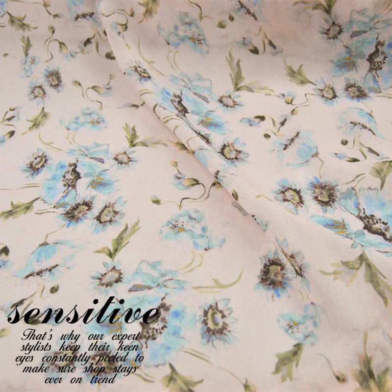 Silk Georgette Chiffon Fabric Dress 12 momme Simple Elegant Flower Thin Skirt Shirt DIY Sewing
Silk Georgette Chiffon Fabric Dress 12 momme Simple Elegant Flower Thin Skirt Shirt DIY Sewing