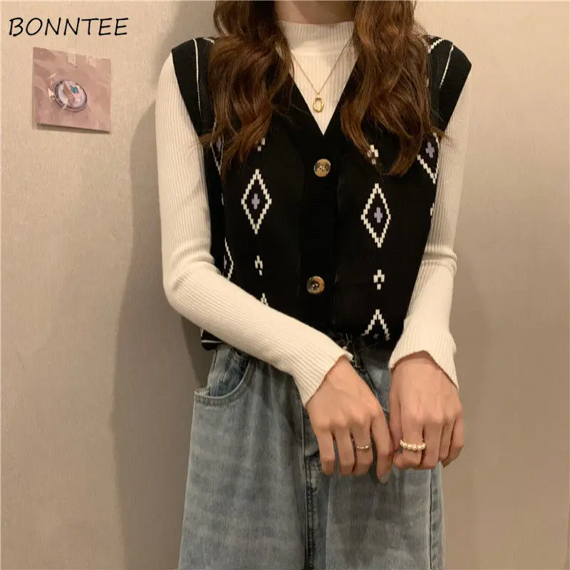 Sweater Vest Women Retro Acrylic Autumn Autumn Basic V-neck Chic Ladies Korean Clothing Daily Vintage Single Breasted Female Ins
Sweater Vest Women Retro Acrylic Autumn Autumn Basic V-neck Chic Ladies Korean Clothing Daily Vintage Single Breasted Female Ins