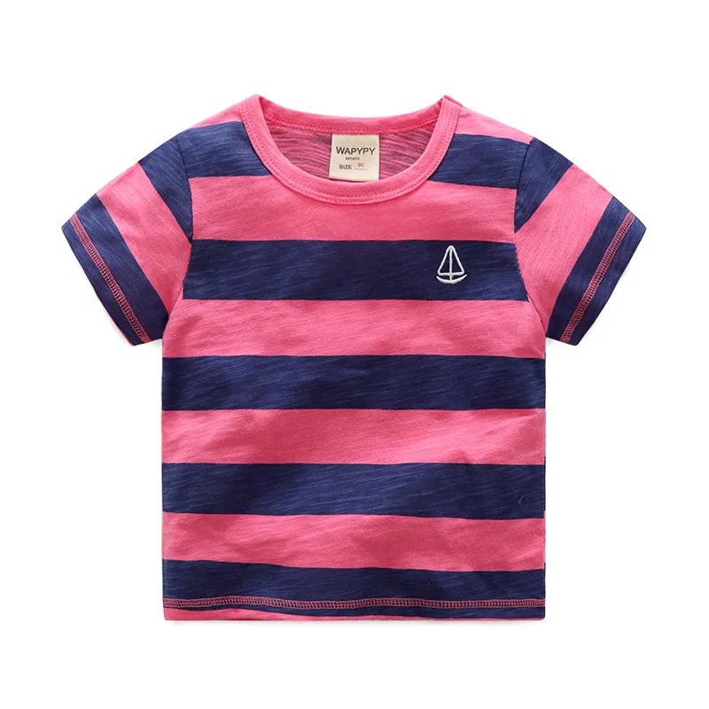 Bottoming Shirt Clothing T-shirt New 2020 Summer Cotton Children Boy Baby Short Sleeve 90cm-130cm Style Kids Sailboats Striped
Bottoming Shirt Clothing T-shirt New 2020 Summer Cotton Children Boy Baby Short Sleeve 90cm-130cm Style Kids Sailboats Striped