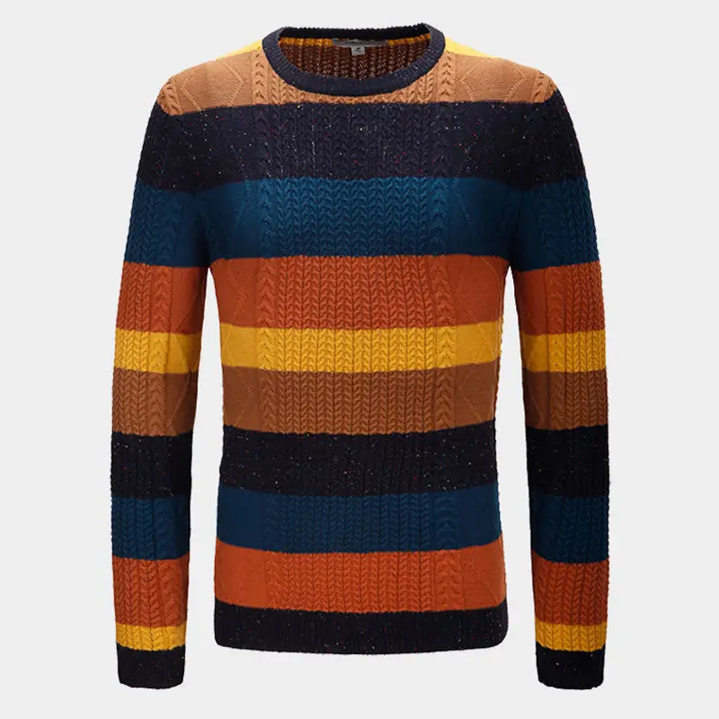 Winter Men Retro Hit Color Rainbow Striped Vintage Sweaters Pullover Mens O-Neck Korean Fashions Sweater Casual Harajuku Clothes
Winter Men Retro Hit Color Rainbow Striped Vintage Sweaters Pullover Mens O-Neck Korean Fashions Sweater Casual Harajuku Clothes