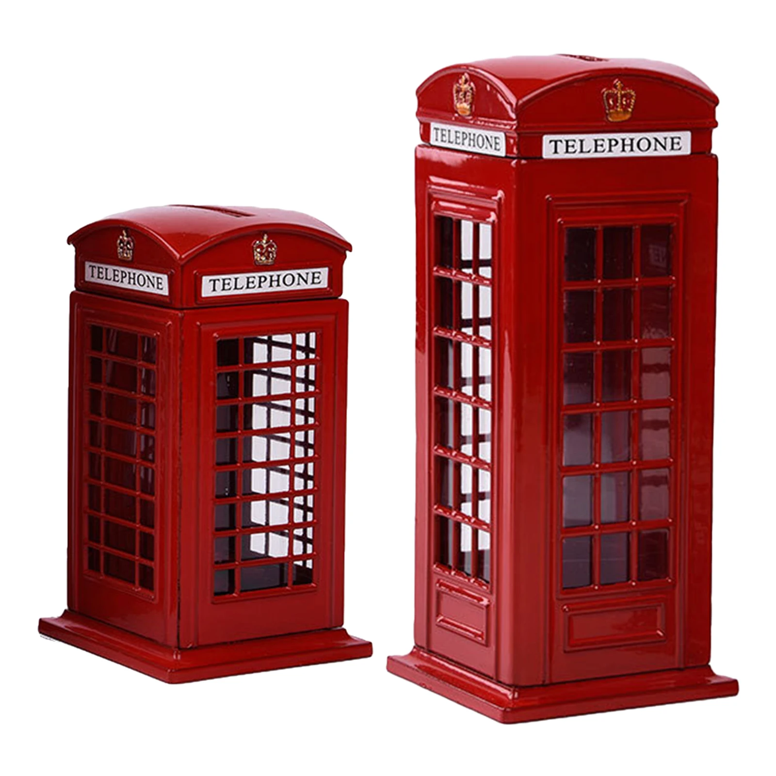 Металлическая красная британская английская лондонская телефонная будка