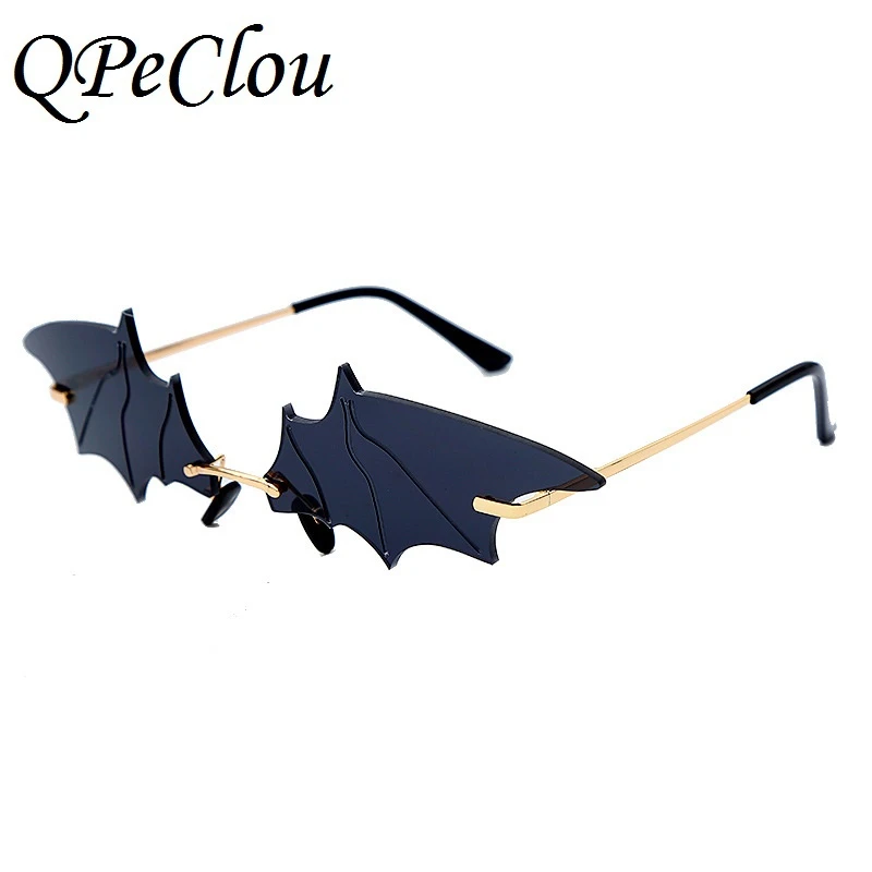 QPeClou 2020 новые индивидуальные солнечные очки летучая мышь женские модные милые