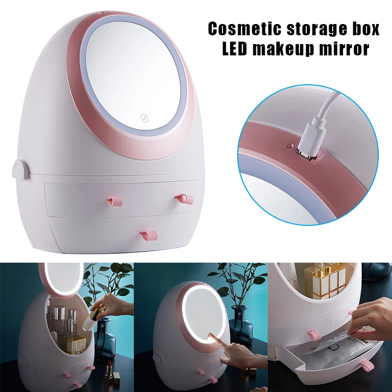 2019 Hot Cosmetic Storage Box Skin Care Products Organzier for Makeup with Mirror LED Lights Creative High Quality Women Girl t6
2019 Hot Cosmetic Storage Box Skin Care Products Organzier for Makeup with Mirror LED Lights Creative High Quality Women Girl t6