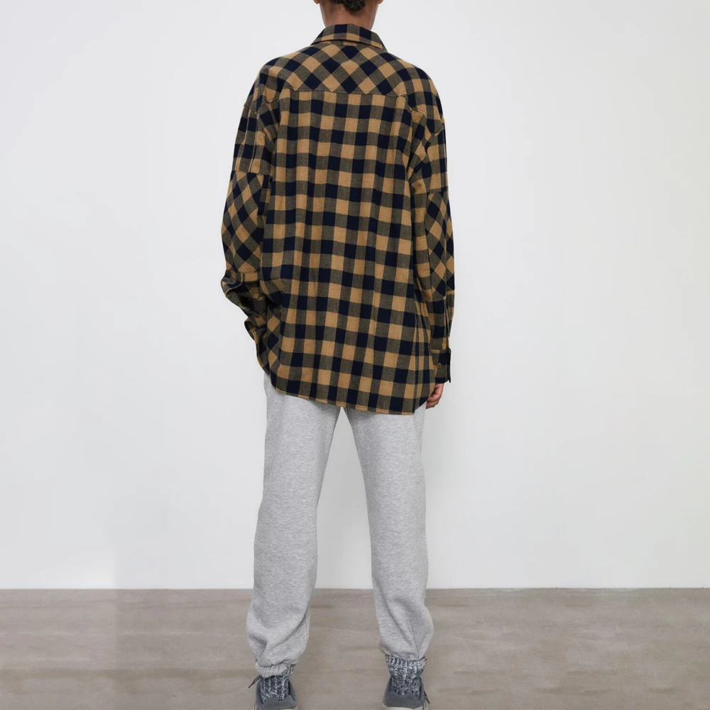 Autumn Winter New Loose Plaid Shirt Jacket Women Casual Retro Long Sleeve Top Turn-down Collar Coat Ropa De Mujer 2020
Autumn Winter New Loose Plaid Shirt Jacket Women Casual Retro Long Sleeve Top Turn-down Collar Coat Ropa De Mujer 2020