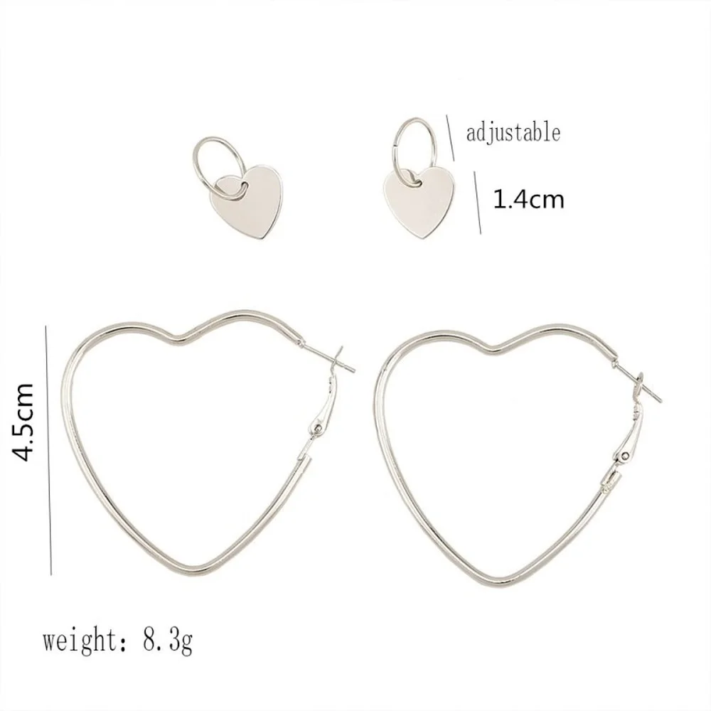 1Pair Double Heart Hoop Earrings for women Geometric Hanging Earrings Female Fashion Modern Jewelry Oorbellen Accessories
1Pair Double Heart Hoop Earrings for women Geometric Hanging Earrings Female Fashion Modern Jewelry Oorbellen Accessories
